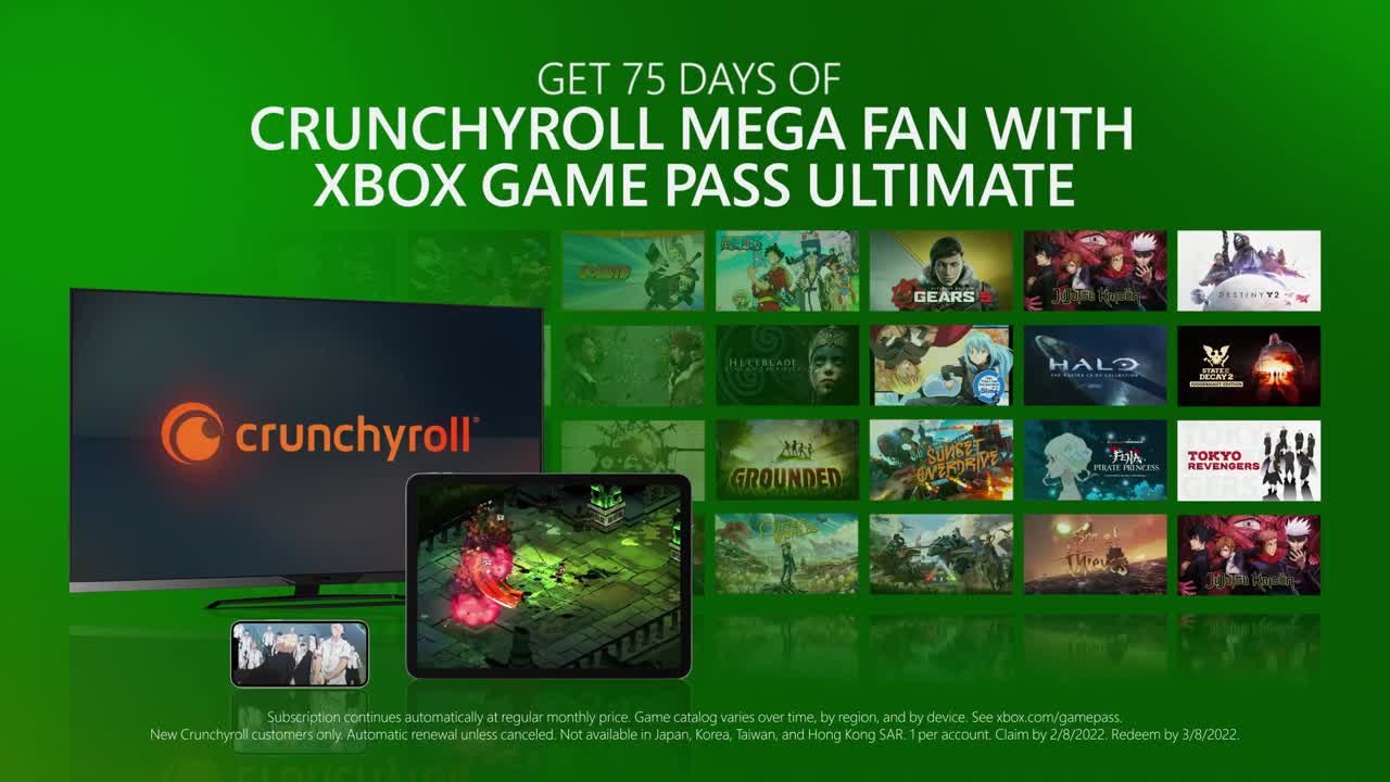 Crunchyroll Premium arrives on Xbox Game Pass