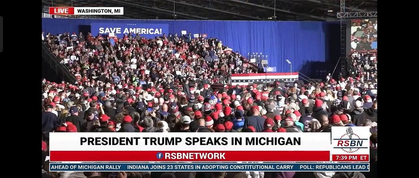 President Trump holds rally in Washington Township, Michigan April 02, 2022