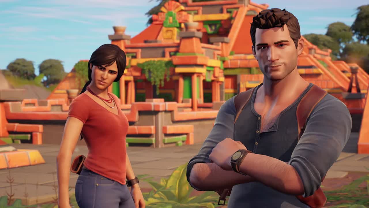 Les célèbres Nathan Drake et Chloe Frazer d'Uncharted arrivent sur l'île de Fortnite