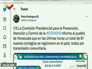 COVID-19 | Venezuela registró 81 casos comunitarios y 513.432 pacientes recuperados