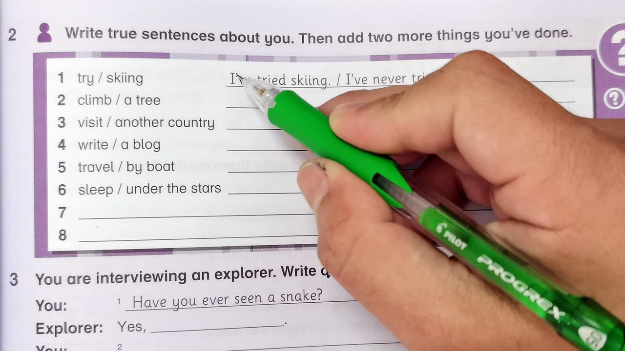 Year 6 Academy Stars Workbook Answer Page 37Unit 3 Adventure timeCheck-up challenge