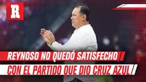 Juan Reynoso satisfecho con la victoria pero no con el juego de Cruz Azul