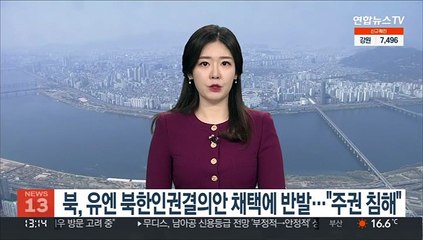 북, 유엔 북한인권결의안 채택에 반발…"주권 침해"