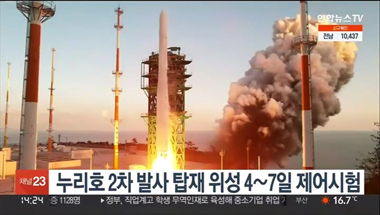 누리호 2차 발사 탑재 위성 4∼7일 제어시험