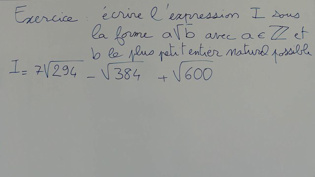 Réduire une somme avec des racines carrées - 2nde