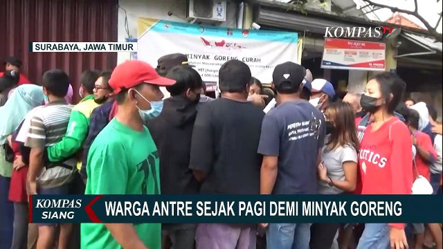 Agen Minyak Curah di Surabaya Diserbu Warga, Antrean Panjang Terjadi Sejak Pagi