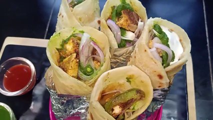 Authentic Paneer Roll || Cottage cheese roll