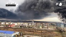 الدخان يتصاعد فوق المنطقة الصناعية في أوديسا بعد قصف روسي
