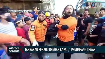 Tim SAR Berhasil Temukan Korban Tabrakan Perahu yang Sempat Hilang di Pangkep