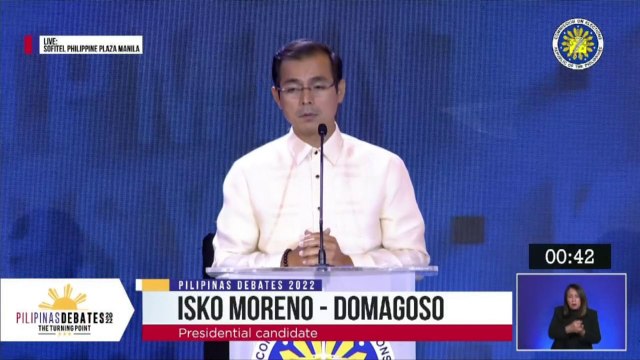 Moreno, sinagot ang isyu tungkol sa korapsyon sa gobyerno