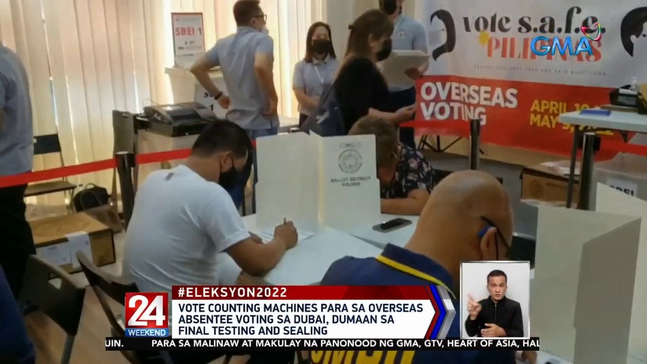 Vote Counting Machines para sa overseas absentee voting sa Dubai, dumaan sa final testing and sealing | 24 Oras Weekend