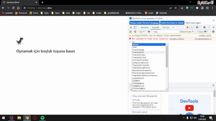 Chrome Dino Hile Kodu