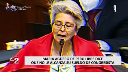 María Agüero de Perú Libre asegura que "no le alcanza su sueldo" de congresista