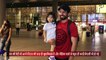 Tv Actor Jay Bhanushali Spotted With Her little Daughter Tara Bhanushali at Aiport in Mumbai