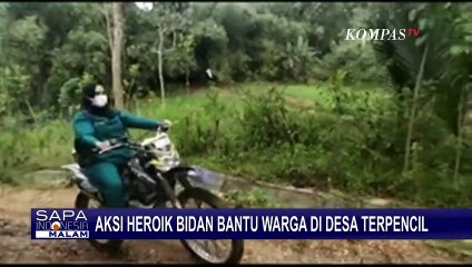 Seorang Bidan di Bone Rela Terobos Sungai Demi Tolong Persalinan Warga
