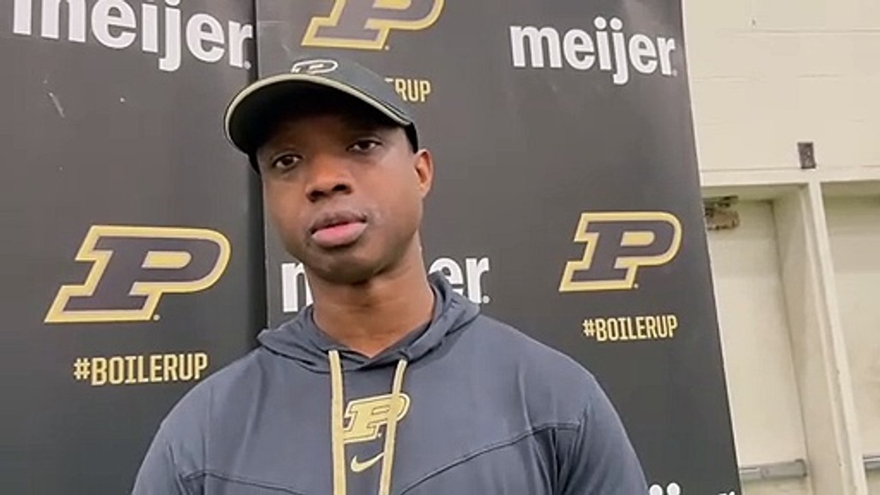 Purdue cornerbacks coach Ashton Youboty Spring Practice video