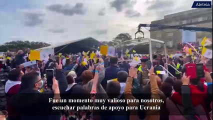 Ucraniana refugiada: Dios, es uno para todos