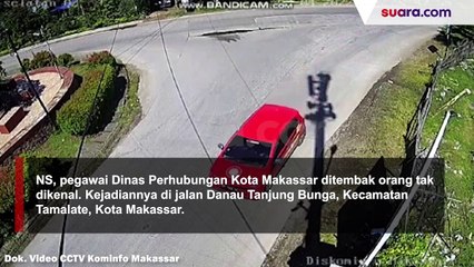 Detik-detik Pegawai Dinas Perhubungan Kota Makassar Tewas Jatuh di Jalan, Diduga Ditembak