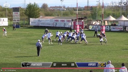 Panthers Parma - Vipers Modena 21-24, highlights e interviste