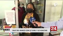 Comas: delincuentes roban S/ 8 000 a sujeto que retiró dinero del banco