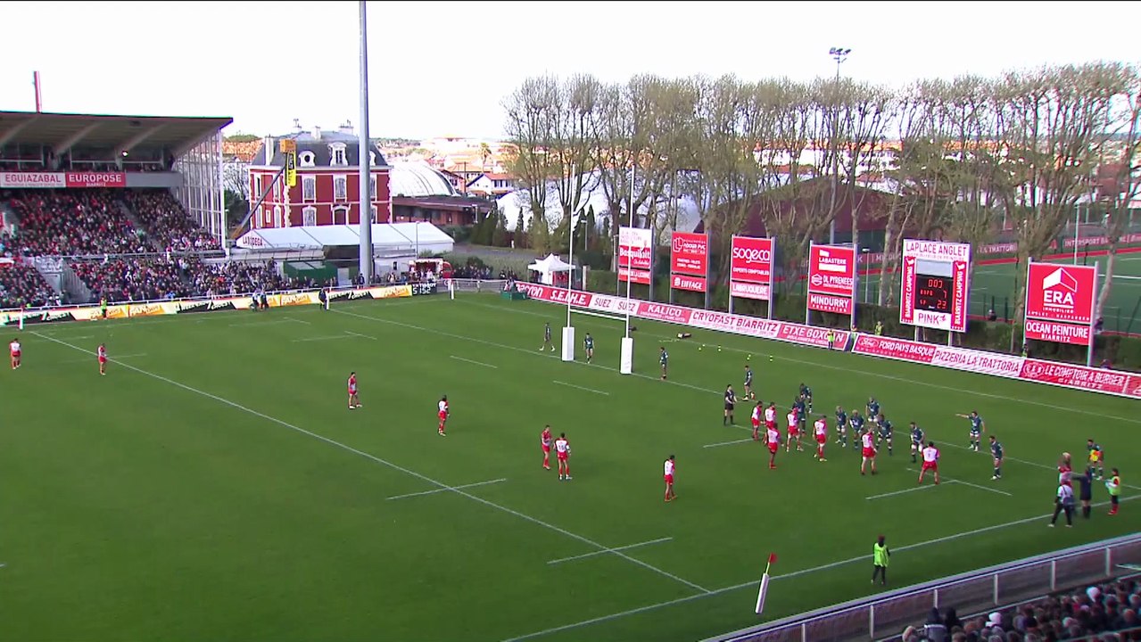 TOP 14 - Essai de Lucas PEYRESBLANQUES 2 (BO) - Biarritz Olympique - Section Paloise - Saison 2021/2022
