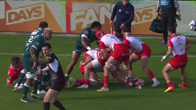 TOP 14 - Essai de Clovis LE BAIL (SP) - Biarritz Olympique - Section Paloise - Saison 2021/2022