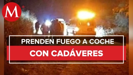 Encuentran personas sin vida dentro de vehículo en llamas