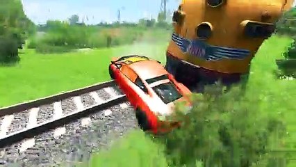 Cars vs Rails - 2 – BeamNG.Drive gaming