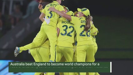 Australia in seventh heaven after World Cup win