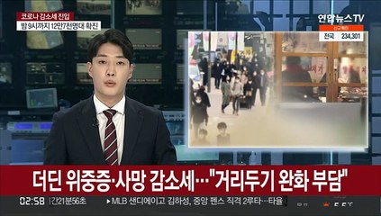 더딘 위중증·사망 감소세…"거리두기 완화 부담"
