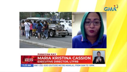 Panayam kay Maria Kristina Cassion, executive director, LTFRB | UB