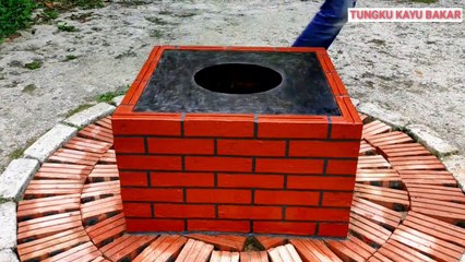 #009 Cara buat tungku kayu bakar || how to make firewood stove
