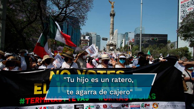 Organizaciones civiles marchan en la CDMX contra la consulta de revocación de mandato