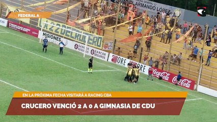 Crucero venció 2 a 0 a Gimnasia de CDU