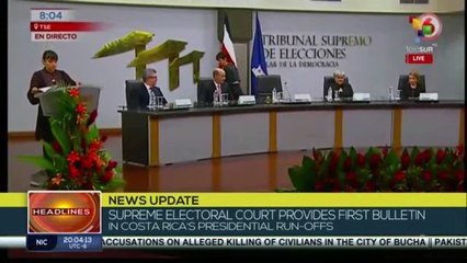 Supreme Electoral Court provides firts bulletin in Costa Rica´s presidential run-offs