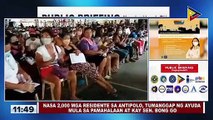 Nasa 2,000 mga residente sa Antipolo, tumanggap ng ayuda mula sa pamahalaan at kay Sen. Bong Go
