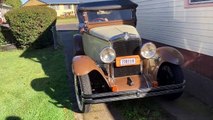 Albert McKenzie takes Tin Lizzie, a 1929 Chevrolet Coupe, for a spin around Blayney.