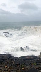 Huge swell at Tathra Headland, by Peter Hannan | 2-4-22 | Bega District News