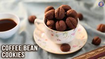 Coffee Bean Cookies Recipe | Eggless Cookies Using Instant Coffee & Cocoa Powder | Bhumika