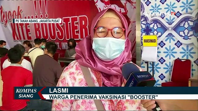 Warga Serbu Sentra Vaksinasi Booster di Pasar Tanah Abang Demi Syarat Mudik Lebaran