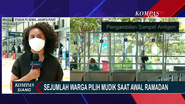 Pilih Mudik di Awal Ramadan, Aktivitas Pemudik Mulai Terlihat di Stasiun Pasar Senen