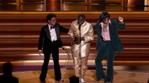 Grammy Awards : L'éclectique jazzman afro-américain Jon Batiste et l'inattendu projet rétro Silk Sonic, porté par Bruno Mars, ont triomphé