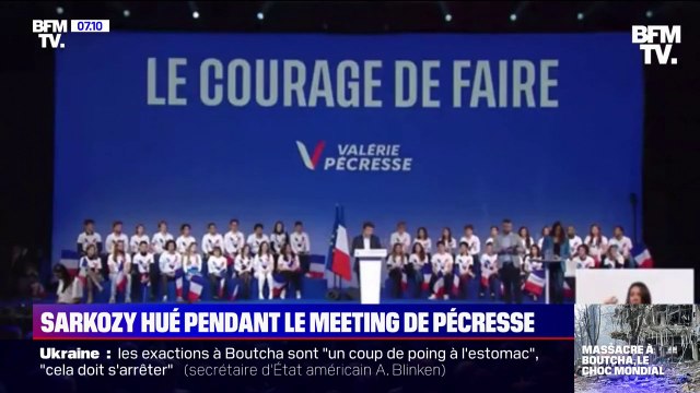 Le nom de Nicolas Sarkozy hué lors du meeting de Valérie Pécresse à Paris