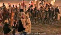 Naga Sadhus leave from their camp for a dip - Kumbh Mela