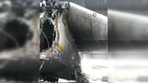 Dünyanın en büyük kargo uçağı Antonov An-225'in enkazı görüntülendi