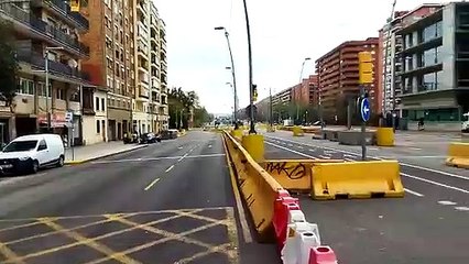 La Gran Via, sin circulación tras la apertura del túnel de Gl`òries