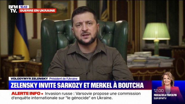 Fustigeant une politique de concessions , Zelensky invite Sarkozy et Merkel à venir visiter Boutcha