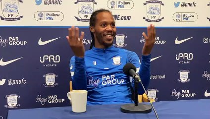 Preston North End  midfielder Daniel Johnson pre Blackpool