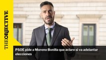 PSOE pide a Moreno Bonilla que aclare si va adelantar elecciones