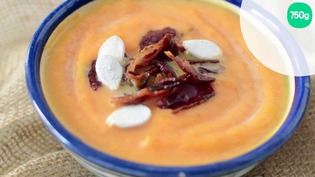 Soupe de potiron et croustillants de magret de canard
